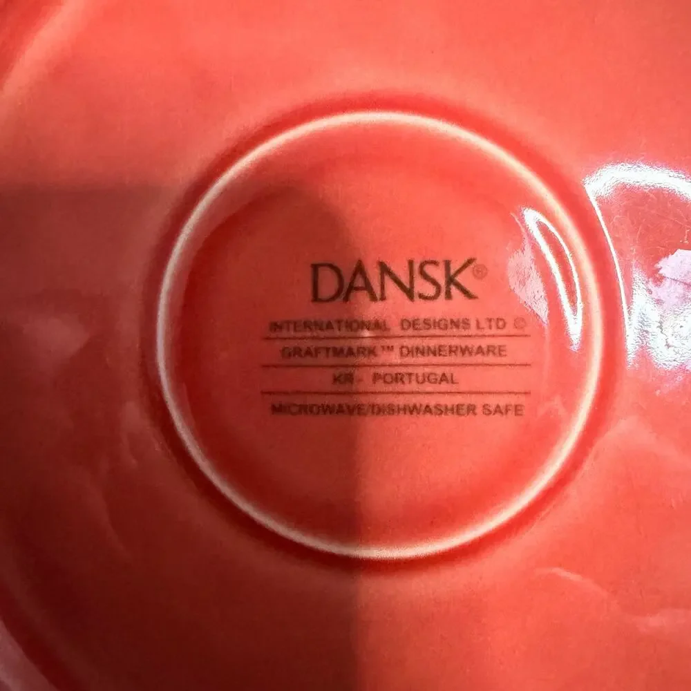 Set of 2 Dansk Craftmark Portugal Poppy Red Salad Plate, 9